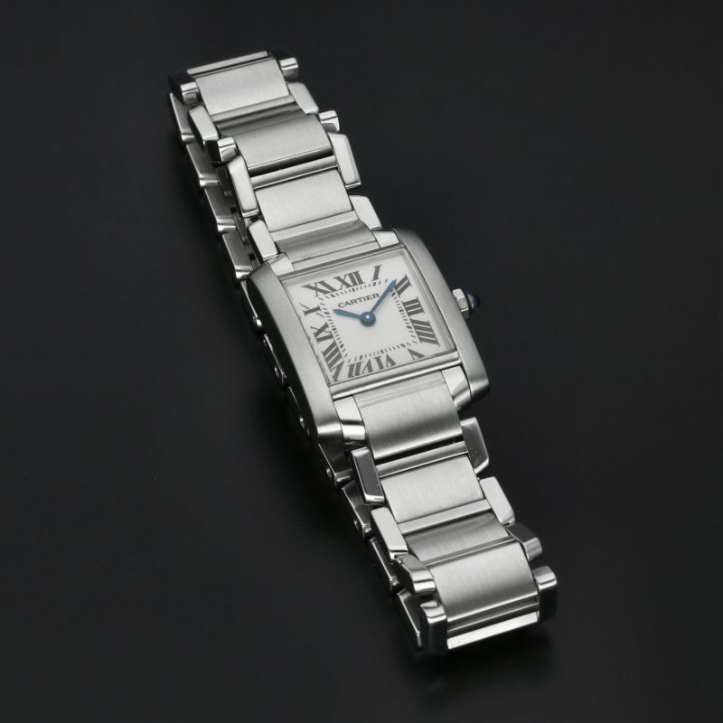 1999 Cartier ref. W51008Q3 / 2384 Ladies Quartz Tank Française 20 x 25 mm Box and Papers - Image 12