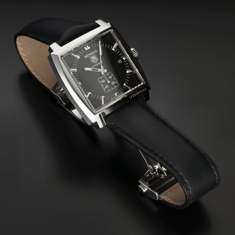 2013 TAG Heuer Monaco Solo Tempo ref. WW2110-0 Automatico Acciaio su Pelle 37 mm Full-set - immagine 13