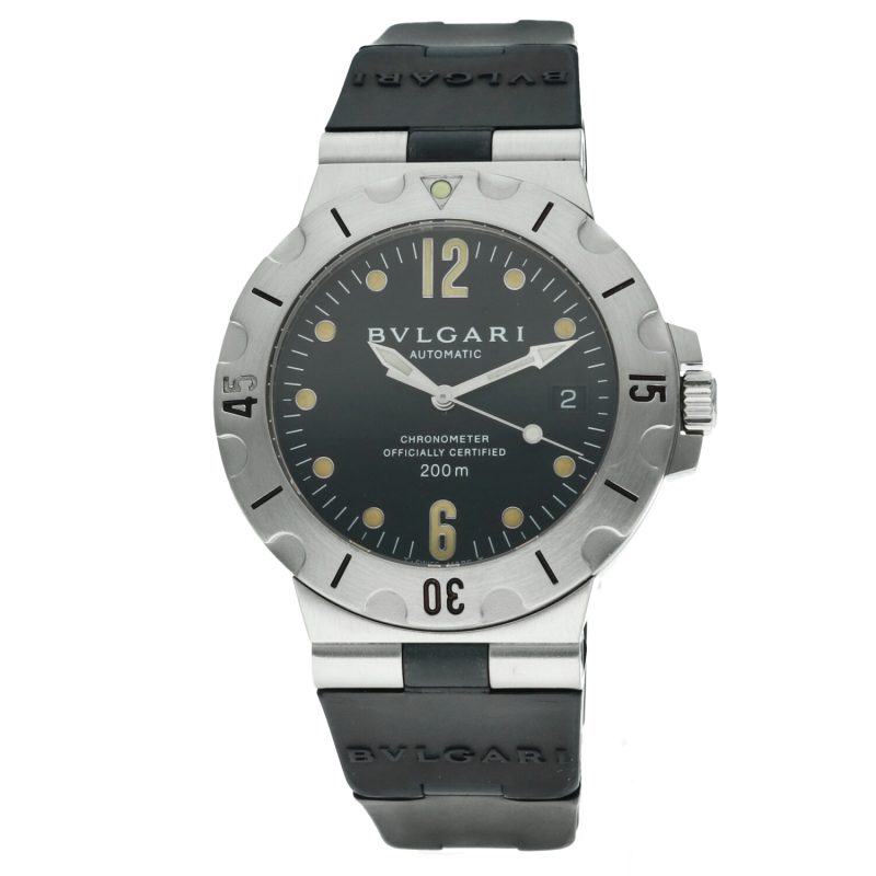 ca. 1998 Bulgari ref. SD 38 S Diagono Scuba Automatic 38 mm Box, Papers, COSC, Booklets - Image 3