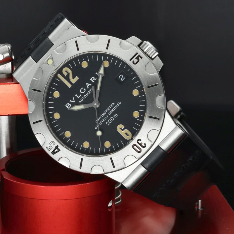 ca. 1998 Bulgari ref. SD 38 S Diagono Scuba Automatic 38 mm Box, Papers, COSC, Booklets - Image 4