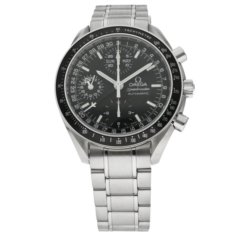 2002 Omega ref. 35205000 Speedmaster Reduced Triple Date Mk40, Box and Original Warranty + Omega Service - Image 3