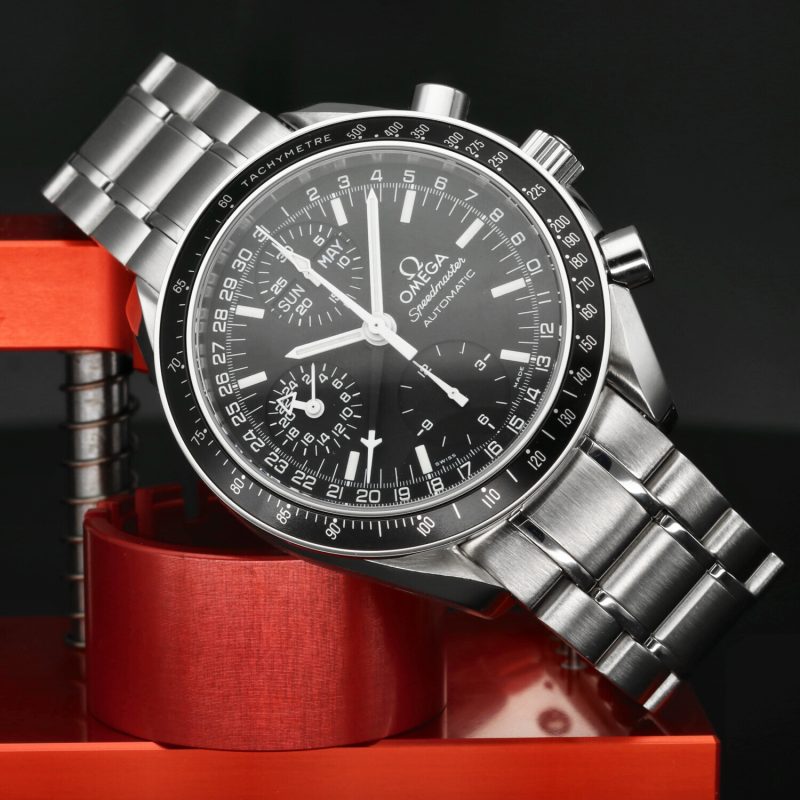 2002 Omega ref. 35205000 Speedmaster Reduced Triple Date Mk40, Box and Original Warranty + Omega Service - Image 5