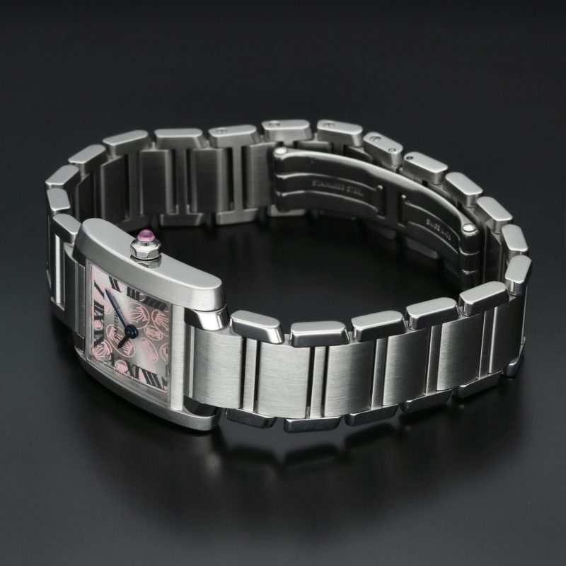 2008 Cartier ref. W51031Q3 / 2384 Ladies Quartz Tank Française Light Pink Limited Edition Box and Papers - Image 16