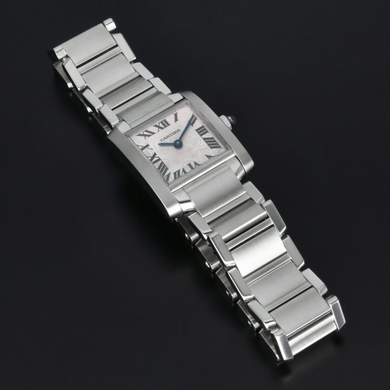 2008 Cartier ref. W51031Q3 / 2384 Ladies Quartz Tank Française Light Pink Limited Edition Box and Papers - Image 14