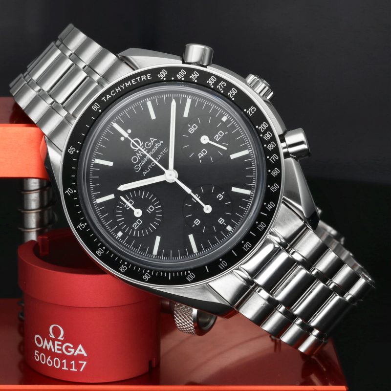 2010 Omega Speedmaster Reduced II Zaffiro 35395000 Automatico 39 mm Scatola + Garanzia - immagine 5