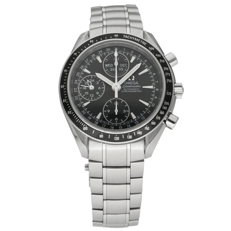 ca. 2014 Unpolished Omega ref. 32205000 Speedmaster Triple Date Automatic Steel on Steel 40 mm Box and Papers - Image 3