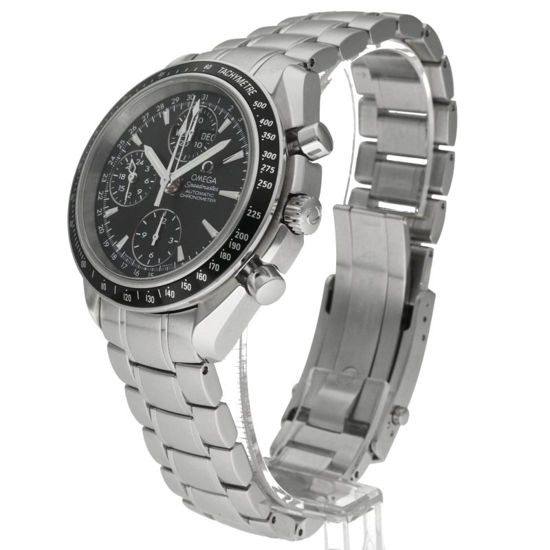 ca. 2014 Unpolished Omega ref. 32205000 Speedmaster Triple Date Automatic Steel on Steel 40 mm Box and Papers - Image 2