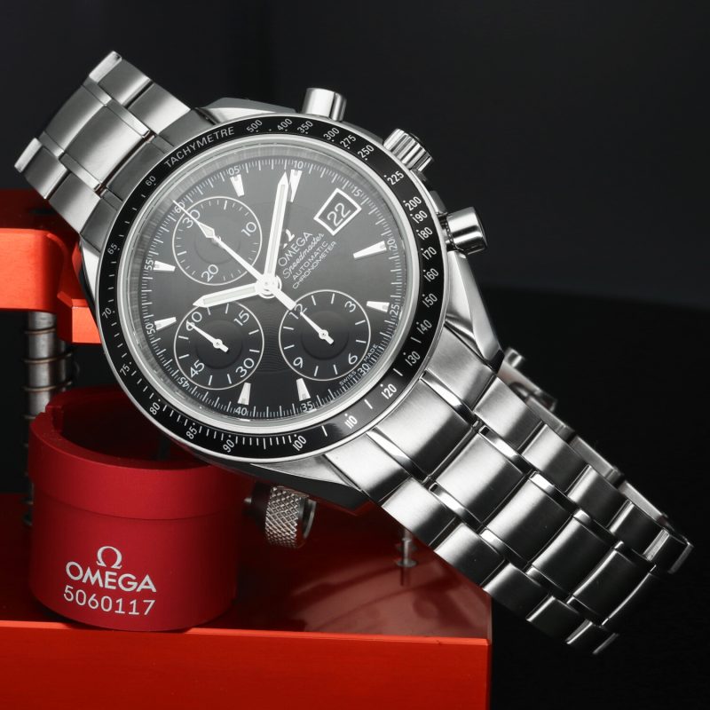 2010 Omega 32105000 Speedmaster Data Automatico Acciaio su Acciaio 40 mm Full-set - immagine 5