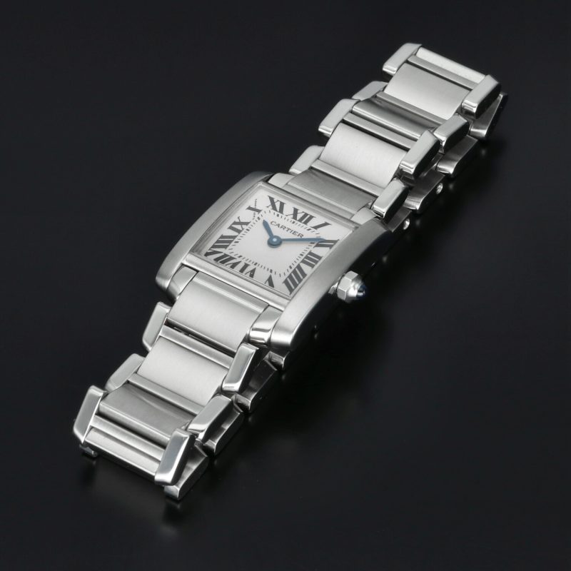 1999 Cartier ref. W51008Q3 / 2300 Ladies Quartz Tank Française 20 x 25 mm Box and Papers - Image 13