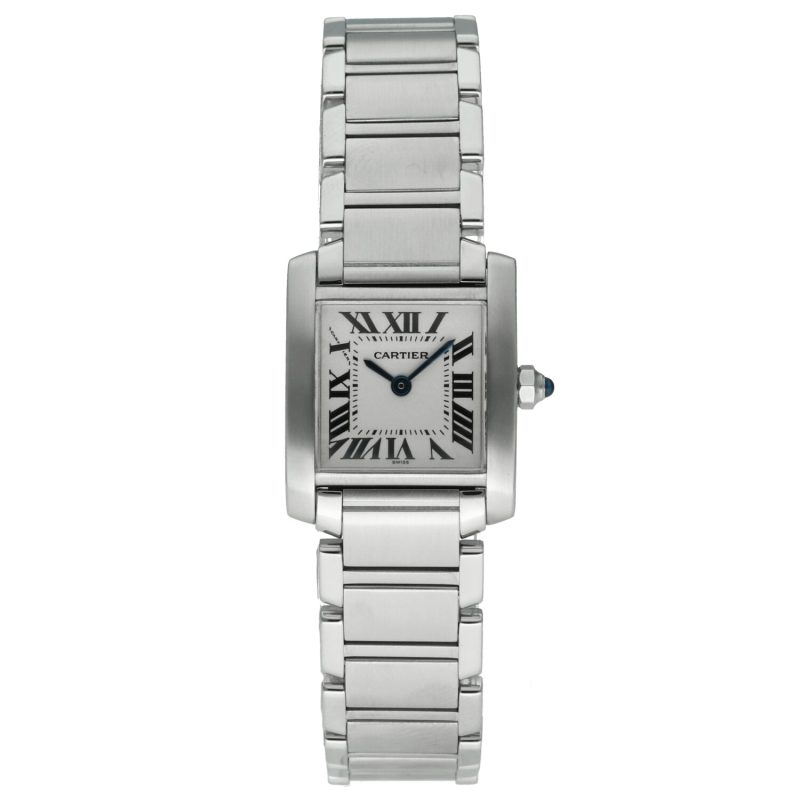 1999 Cartier ref. W51008Q3 / 2300 Ladies Quartz Tank Française 20 x 25 mm Box and Papers - Image 3