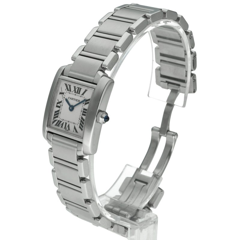 1999 Cartier ref. W51008Q3 / 2300 Ladies Quartz Tank Française 20 x 25 mm Box and Papers - Image 2