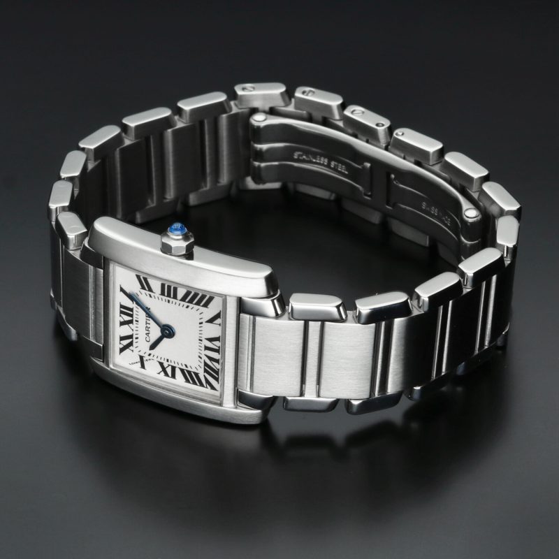 1999 Cartier ref. W51008Q3 / 2300 Ladies Quartz Tank Française 20 x 25 mm Box and Papers - Image 15