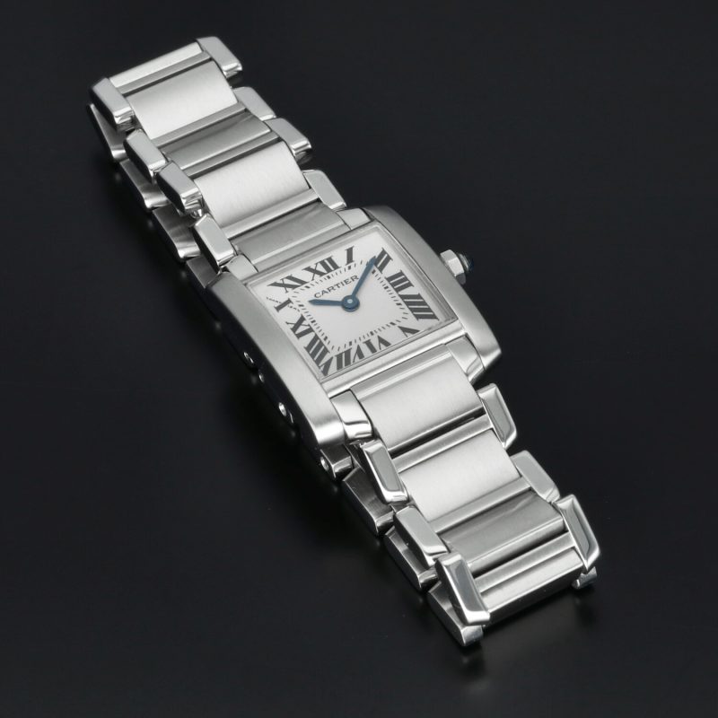 1999 Cartier ref. W51008Q3 / 2300 Ladies Quartz Tank Française 20 x 25 mm Box and Papers - Image 12