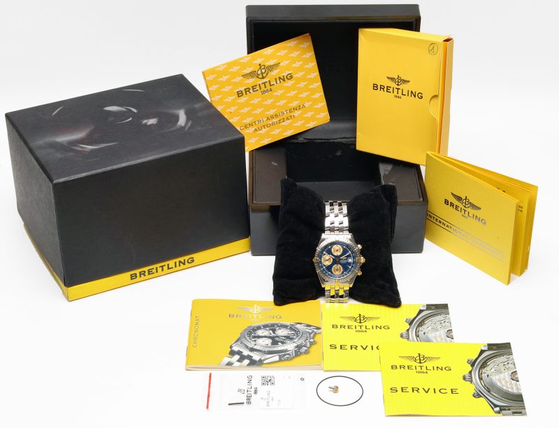 2004 Breitling ref. B13352 Chronomat Acciaio e Oro Automatico 39 mm Scatola, Garanzia, Libretti, Revisionato Breitling - immagine 16