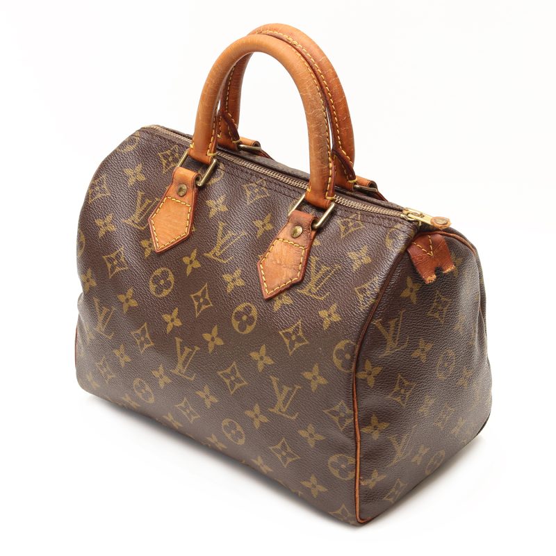 Louis Vuitton Speedy 25 Monogram Canvas M41528 Pre-Loved con Certificato di Autenticità - immagine 5