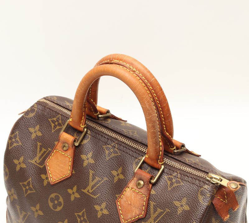 Louis Vuitton Speedy 25 Monogram Canvas M41528 Pre-Loved con Certificato di Autenticità - immagine 11