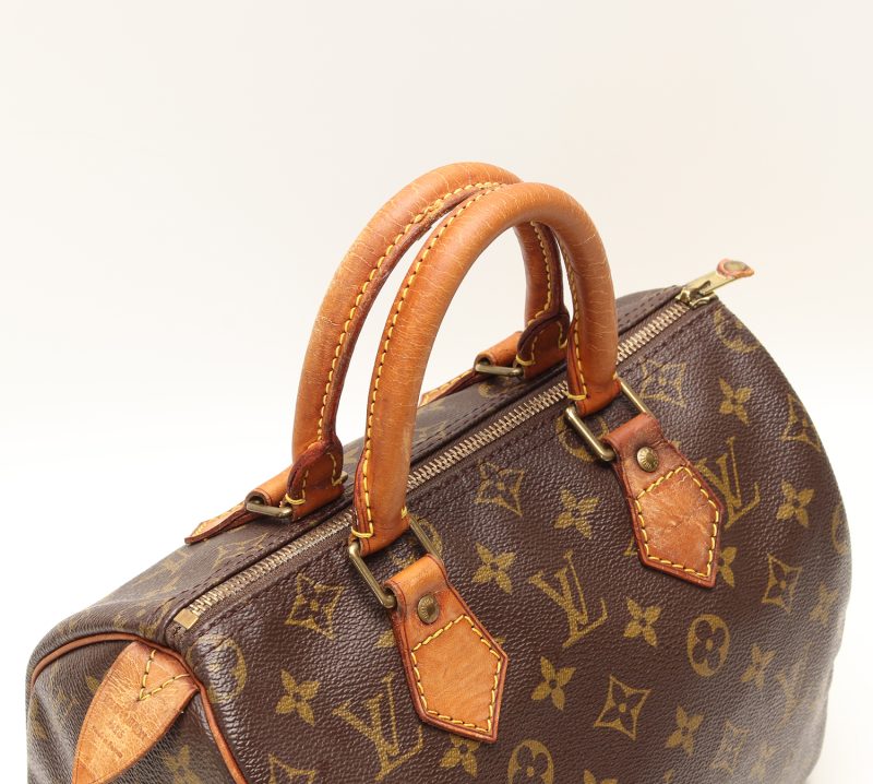 Louis Vuitton Speedy 25 Monogram Canvas M41528 Pre-Loved con Certificato di Autenticità - immagine 12