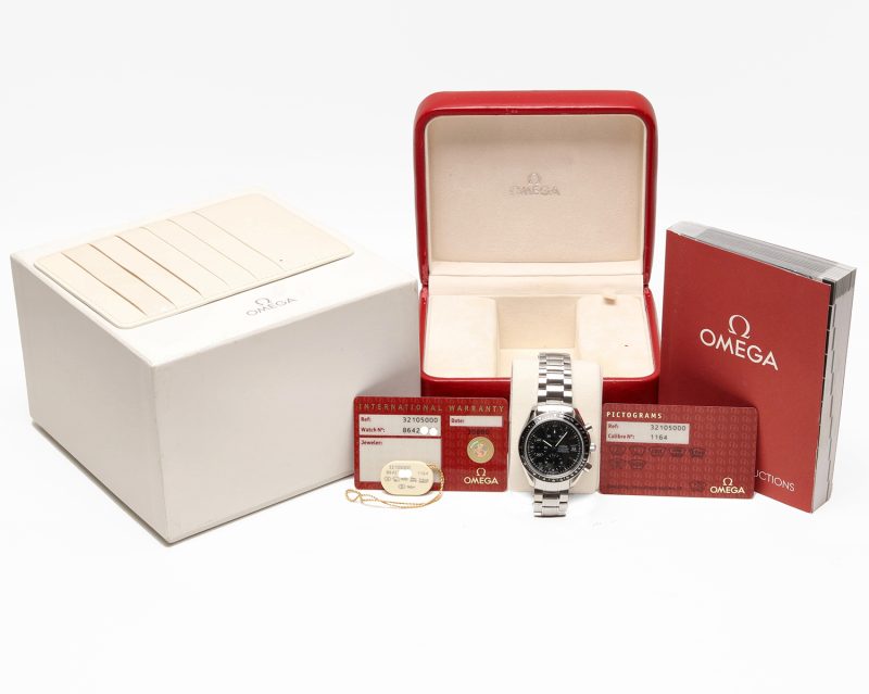 ca. 2013 Omega Speedmaster Date 3210.50.00 NOS Mai Indossato Full Set - immagine 16