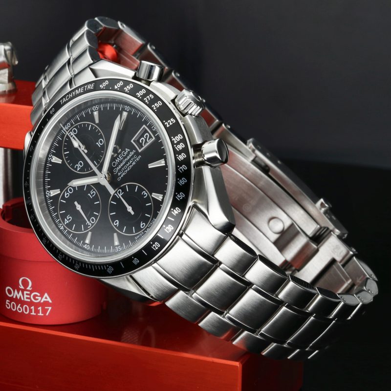 ca. 2013 Omega Speedmaster Date 3210.50.00 NOS Mai Indossato Full Set - immagine 4