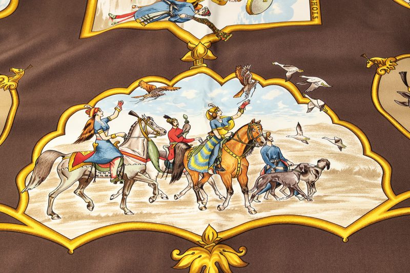 Hermès Foulards Carré 90 Les Chevaux des Moghols - immagine 15