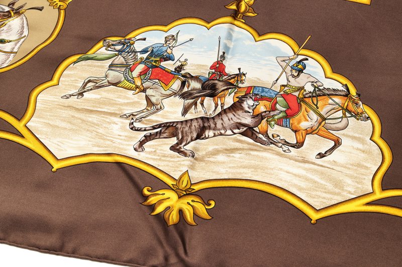 Hermès Foulards Carré 90 Les Chevaux des Moghols - immagine 9