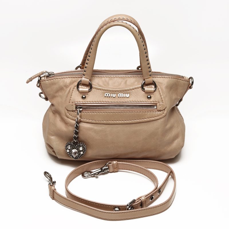 Miu Miu 2 Way Hand Bag Leather Shoulder Bag - Image 7