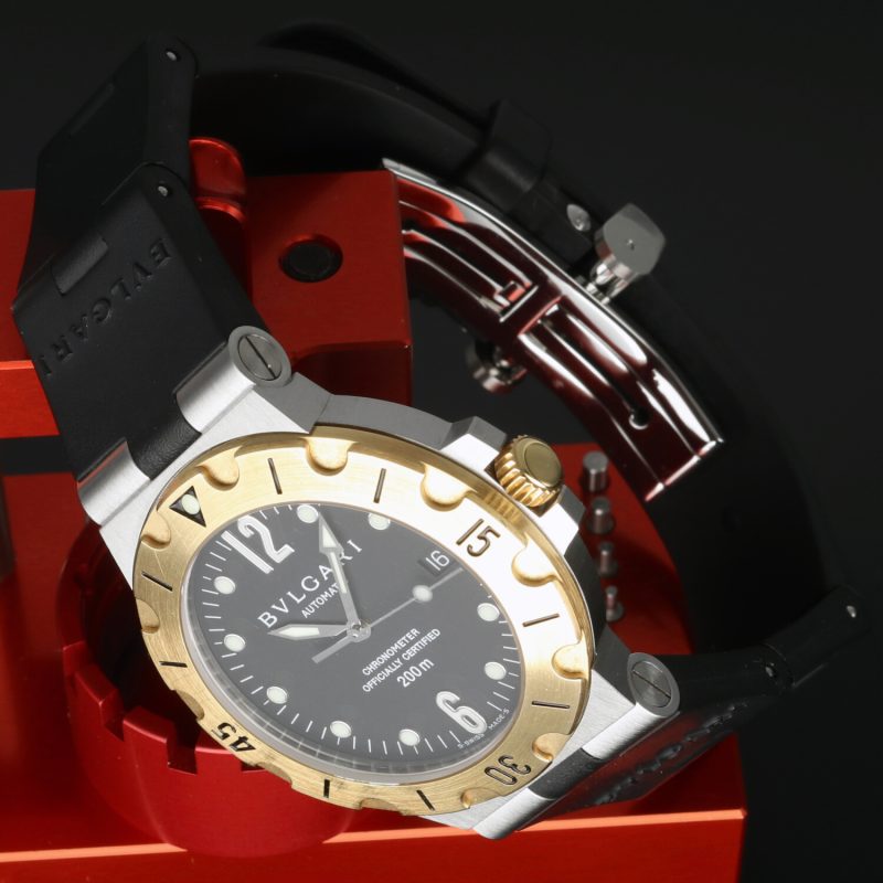 2001 Bulgari Diagono Scuba SD38SG Automatico 38mm Acciaio & Oro - Condizioni NOS - immagine 3