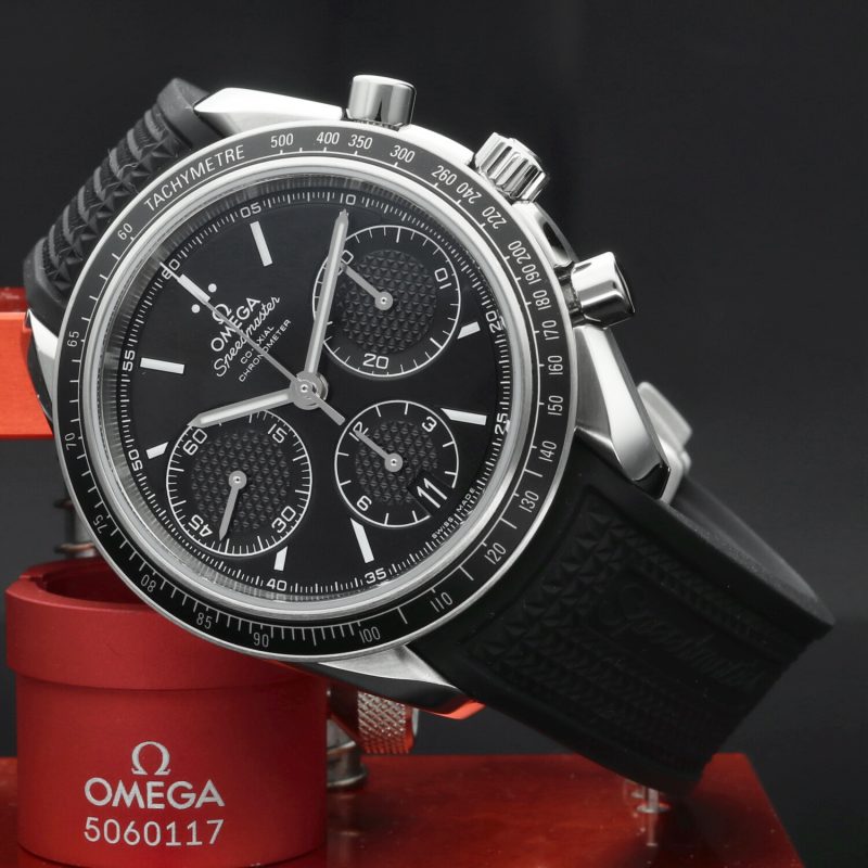 2023 Omega Speedmaster Racing 326.32.40.50.01.001 40mm Chronograph Black Steel Full Set - Image 2