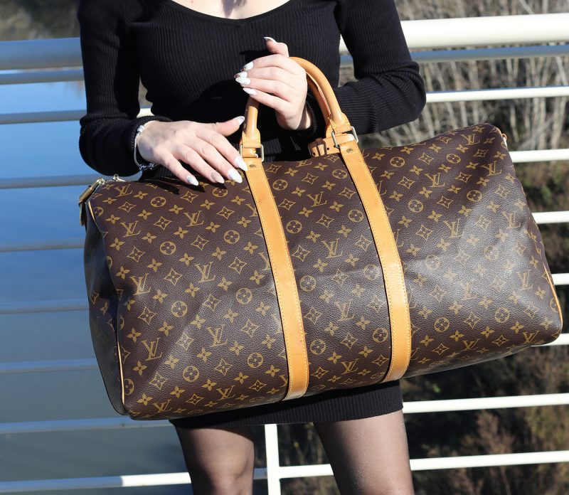 Borsa da Viaggio Louis Vuitton Keepall 55 Monogram Canvas M41424 - immagine 4