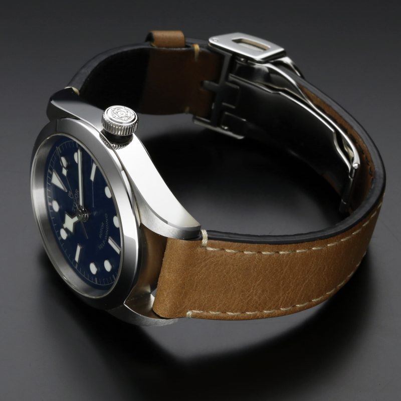 2022 Tudor Black Bay 36 ref. 79500 Automatic Blue Dial Steel on Brown Leather - Image 13