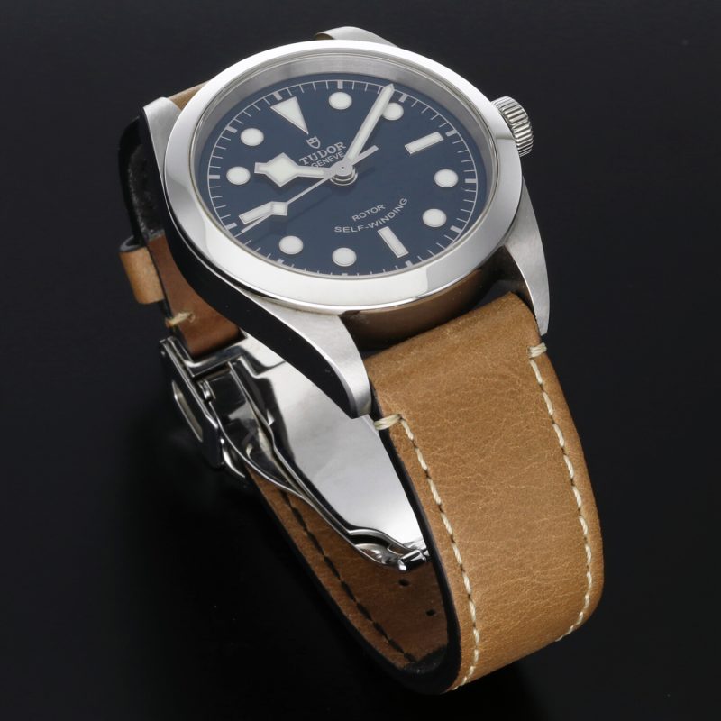 2022 Tudor Black Bay 36 ref. 79500 Automatic Blue Dial Steel on Brown Leather - Image 12