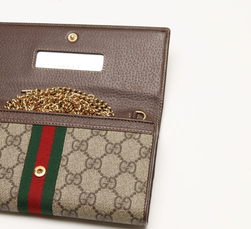 Gucci GG Supreme Ophidia Chain Wallet, Mini Bag with Strap, Reference 546592 - Image 13