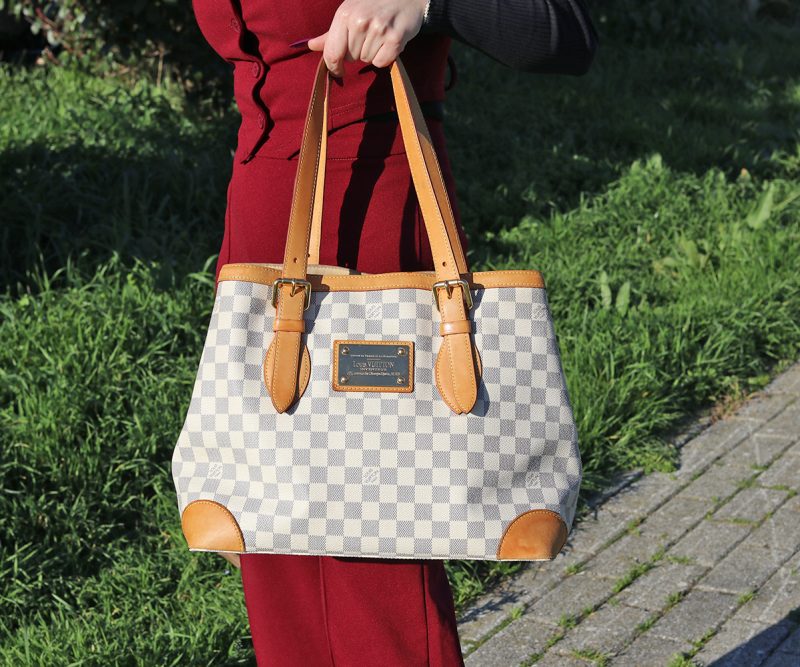 Louis Vuitton Damier Azur Hampstead MM N51206 Pre Loved - Image 4