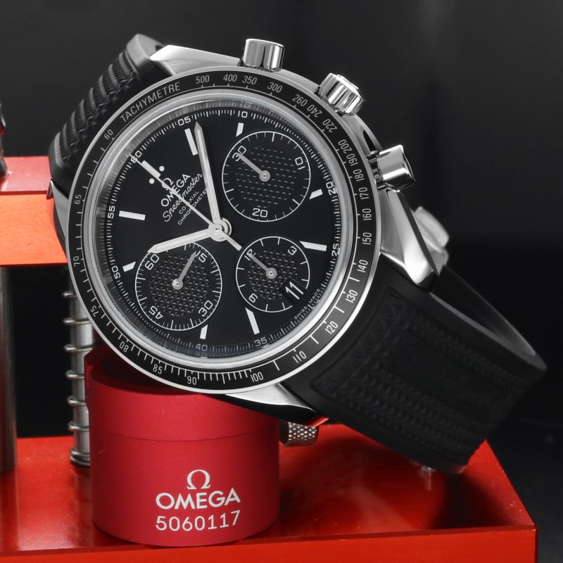 c. 2024 Unworn Omega Speedmaster Racing 326.32.40.50.01.001 40mm Chronograph Black Steel Full Set - Image 2