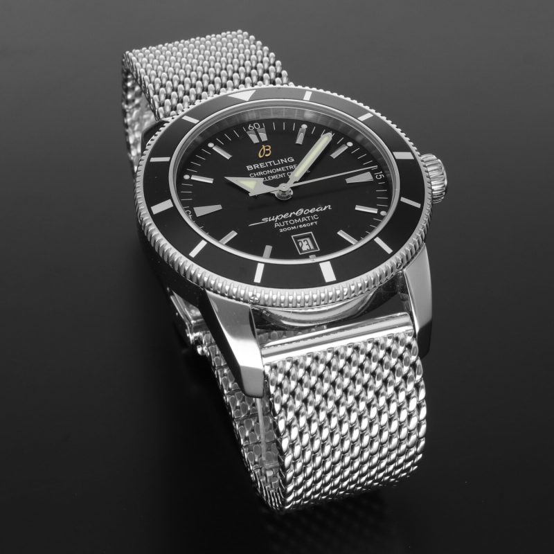 2009 Breitling SuperOcean Heritage A17320 Steel Milanese Double Strap Full Set - Official Breitling Service - Image 11